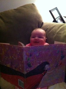 My great niece reading Beautiful Girl